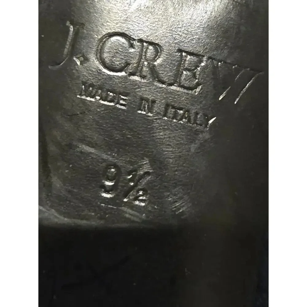 J. Crew Women's Strappy Suede Heels Peep Toe Blue Size 9.5 Made in Italy